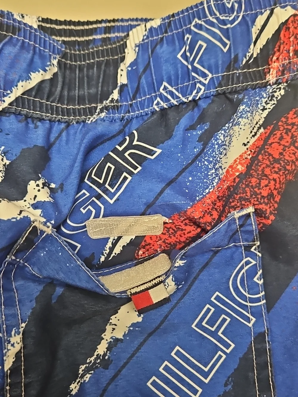 Tommy Hilfiger Red Blue White Logo Swim Shorts